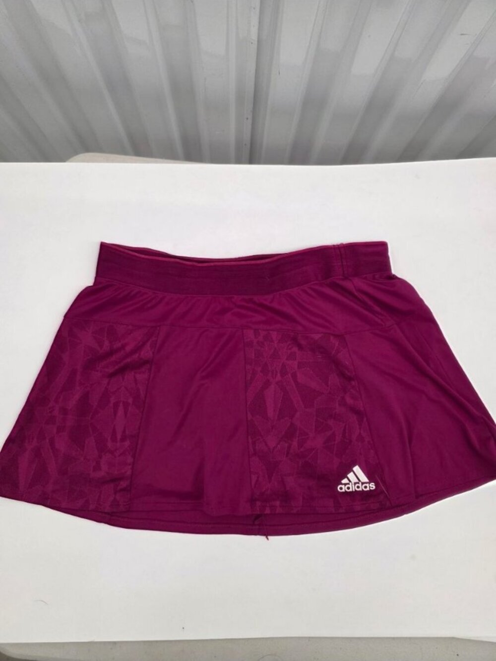 Adidas Women's Magenta M Athletic Skort Pleated Performance Polyester Stretch
